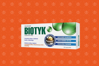 Biotyk - bakterie Lactobacillus rhamnosus gg. Kapsułki z probiotykiem i prebiotykiem